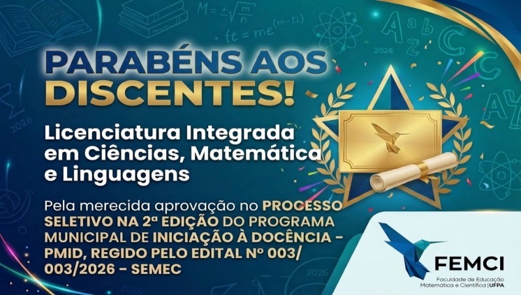 PARABÉNS AOS DISCENTES